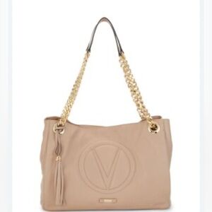 NWT VALENTINO BY MARIO VALENTINO VERRA LOGO LEATHER TOTE IN PLUSH PINK